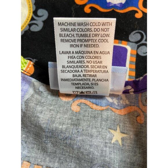 SB Scrubs Halloween Print Top L Witch Skeleton Cat Bat Pumpkin Nurse Shirt - Picture 6 of 8